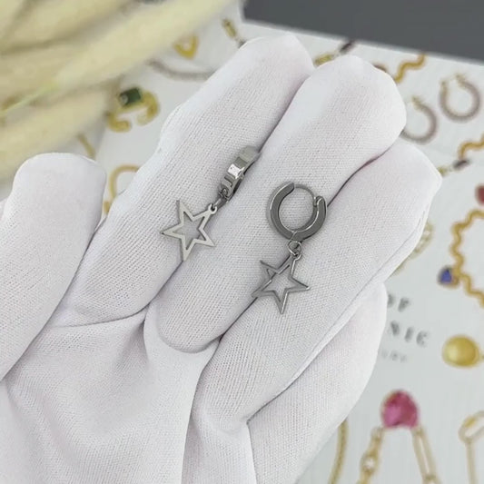 Stainless steel "Star" earrings